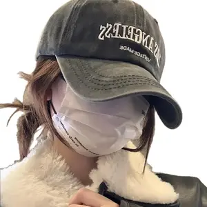 2026 Washed American Retro Denim Baseball Cap — Oversized, Trendy Curved-Brim Sun Hat with Soft Crown (American-Style Duckbill Cap)