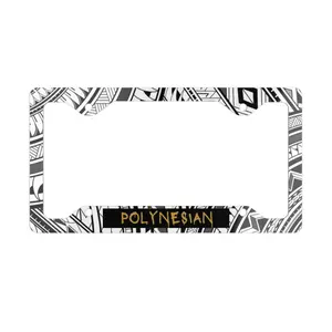 Polynesian Tribal Metal License Plate Frame | Bohemian Chic Car Accessories, Unique Gift for Car Lovers, Personalized Auto Decor