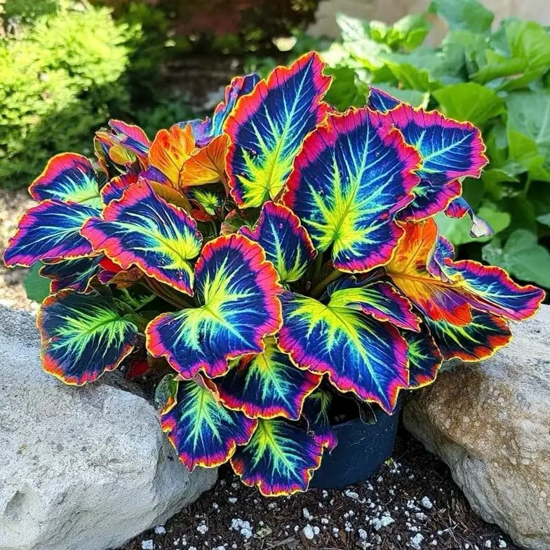 1000+ Rainbow Hosta Seeds Grow Your Own Neon-Colored Foliage Garden Masterpiece