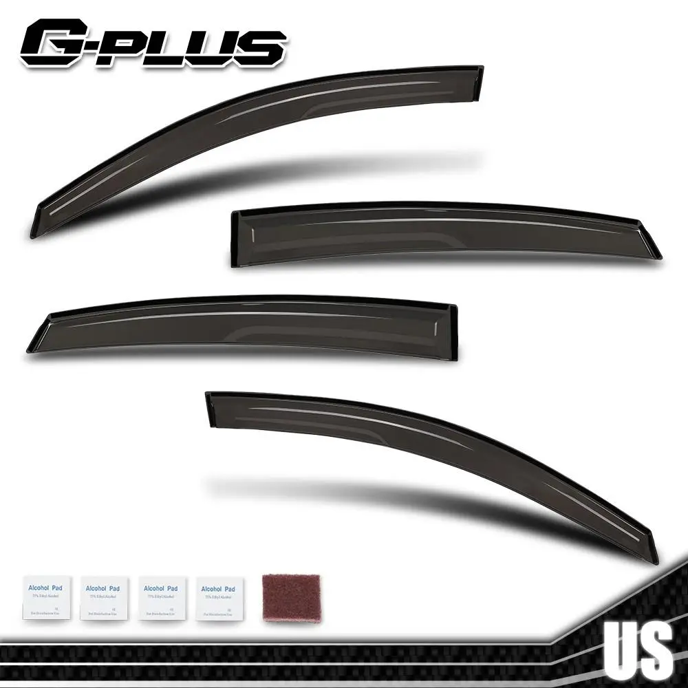 Fits 2016–20 Honda Civic (10th generation sedan): rain guards, window vent visors