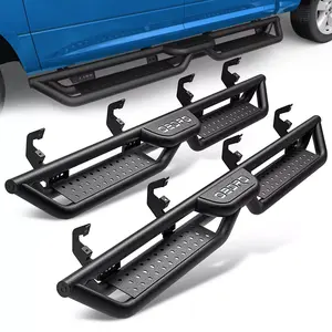 OEDRO Pedals Running Boards Compatible with Chevy Silverado GMC Sierra Crew Cab 2019-2025 1500, 2020-2025 2500HD 3500HD, Two-Stair Side Steps Rail Drop Nerf Bars Carbon Steel (Excl 2019 1500 LD/Limited)