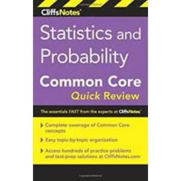 USED Book - Cliffsnotes Statistics and Probability Common Core Quick Review by Alikhani, Malihe (Paperback) - english