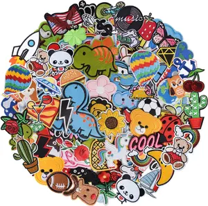 60Pcs Random Assorted Iron on Patches, Sewing Applique for Jackets, Hats, Backpacks, Jeans, DIY Accessories, Style 1