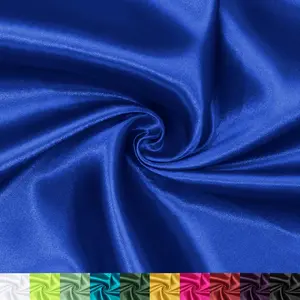 60 Inch Wide Royal Blue Satin Fabric by The Yard, Silky Charmeuse Satin Fabric for Bridal Wedding Dress Decor DIY Apparel Crafts, 1 Yard