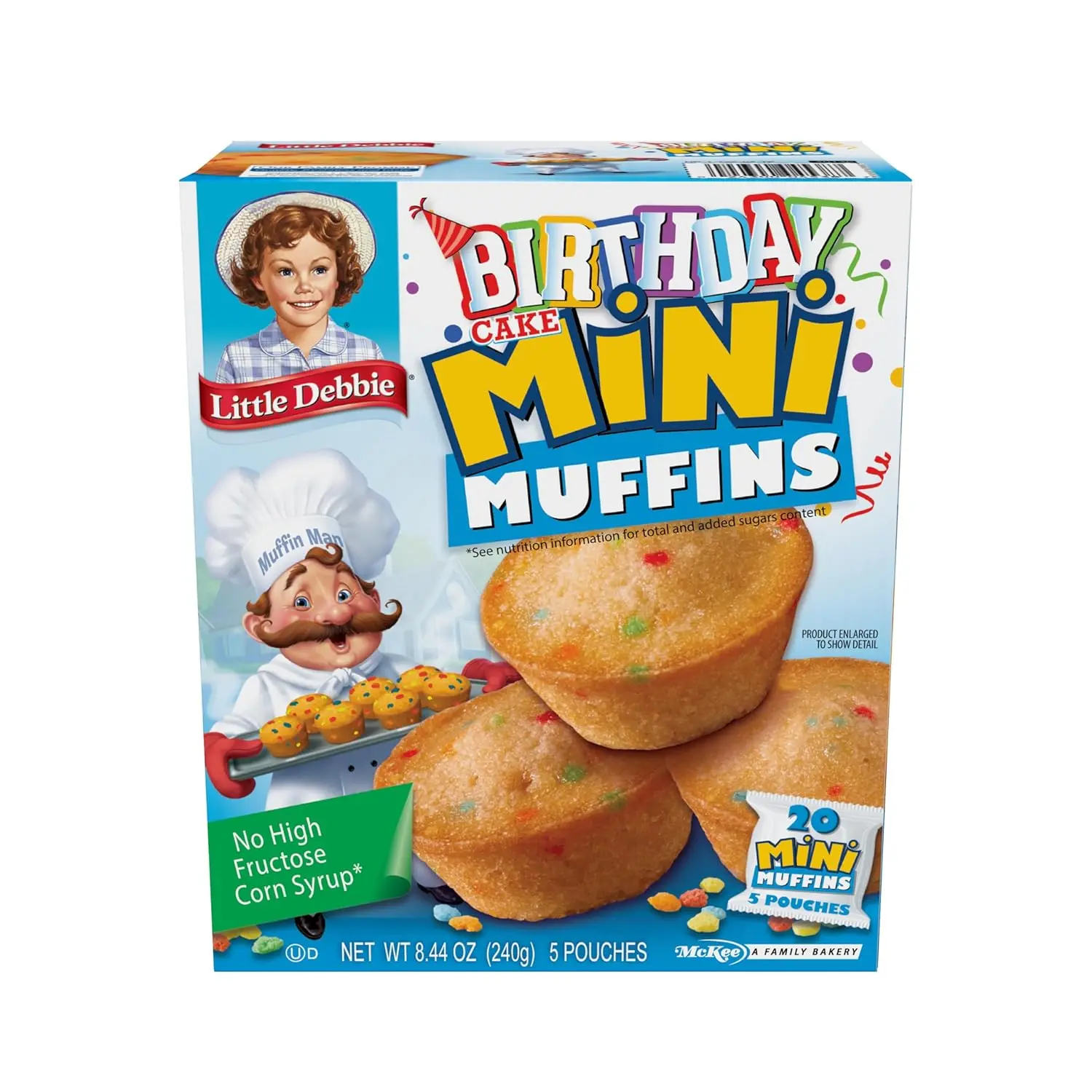 Birthday Cake Mini Muffins, 5 Pouches, 8.44 OZ Box
