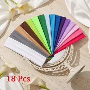 Women's Elastic Sports Headbands, Multi-Color Sweat Absorbing Hair Bands, Fashion Yoga Running Fitness Hair Accessories, Breathable Sweat Wicking Headbands for All Seasons Daily Use