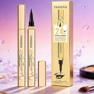 【Buy 1 Get 1 Free】Waterproof Liquid Eyeliner Smudge-proof · Long-lasting Color Precision Tip for Flawless Lines Black Eyeliner Makeup Tool Soft Brush Tip Ultra-Precise Application For Women