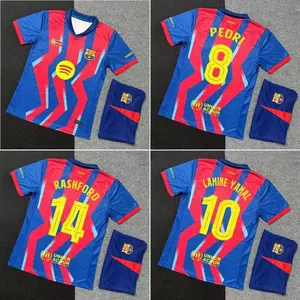 FC Barcelona Style Soccer Jersey 2025/2026 Football Kit Cup Competition Edition Premium Polyester Fabric Authentic Match Fit Breathable Moisture-Wicking for Fans and Players