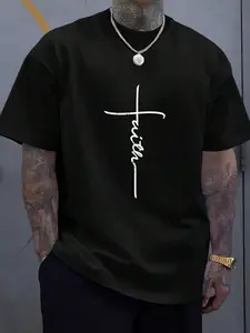 100% Cotton Faith Cross God Jesus Christ Grace Religious Christian Gift T-Shirt, Men's Women's Shirt Top
