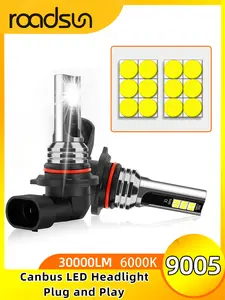 2 Pack Car Automotive LED Fog Driving Light Bulbs 9006 Hb4 9005 H83 5202 H11, 12-24v Aluminum Alloy Universal Fit Bright IP68 Waterproof Easy Install