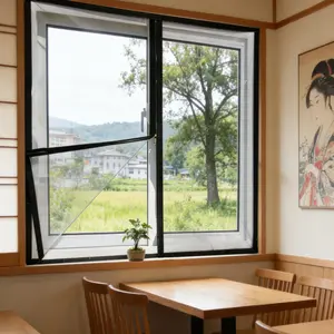 Invisible Mesh Mosquito Screens for Windows and Doors, Hook and Loop Fixation, Glass Fiber, Durable Tul Protection