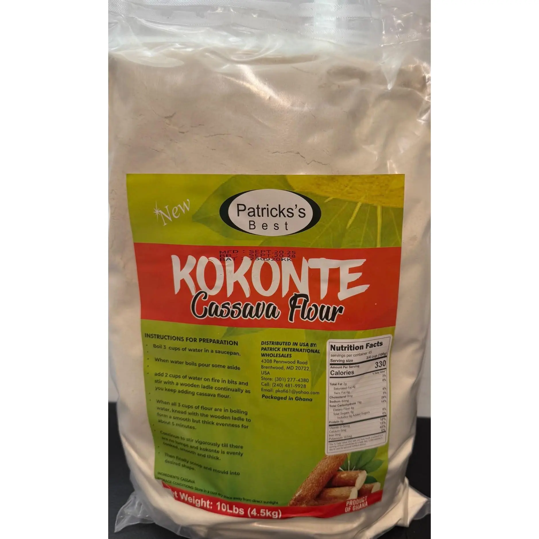 Cassava flour Kokonte 10lbs