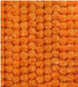 30pcs Simulation Marigold Flower String Garland Flower String, Wedding Decoration, Home Decoration, Festival, Wedding, Birthday Rama