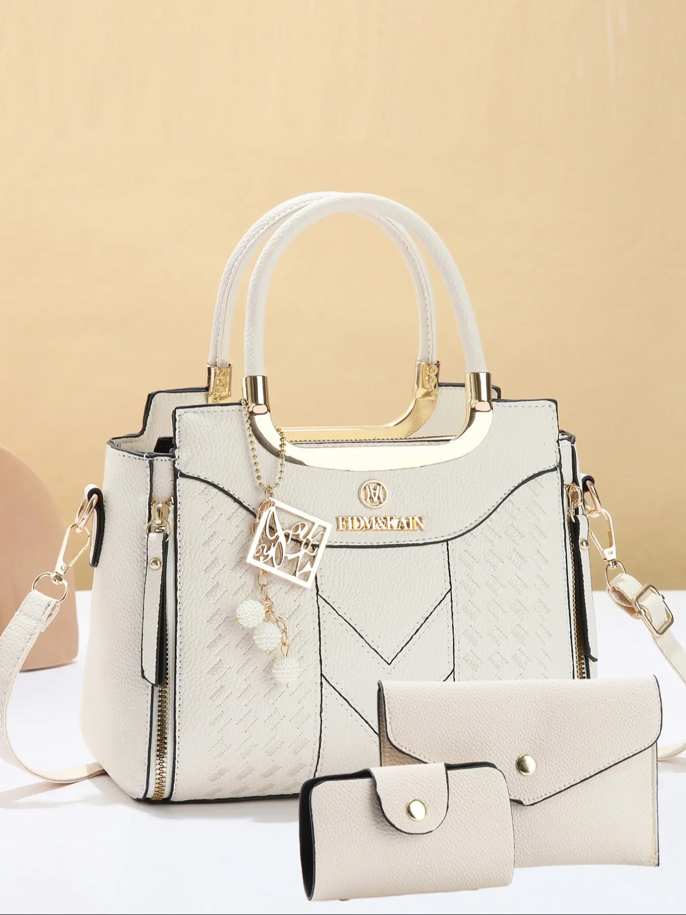 Women's Three-Piece Bag Set, Versatile Shoulder & Crossbody Handbag for Mom, Perfect for Daily Use