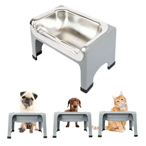 Elevated Pet Feeding Bowl for Dogs & Cats (Non-Slip Stand)