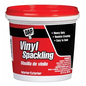 Dap 1 Qt Ready-Mixed Vinyl Spackling Compound, Wall Repair Paste with Creamy Texture, Fast Dry for Interior Use (12132), Cream Texture, Quart Size