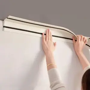 Corner Top Angle Line Foam Wall Edge Strip Sticker, 1 Count Self-adhesive Waterproof Baseboard Corner Waist Line Sticker for Home Living Room Bedroom Peel Stick Wallpaper