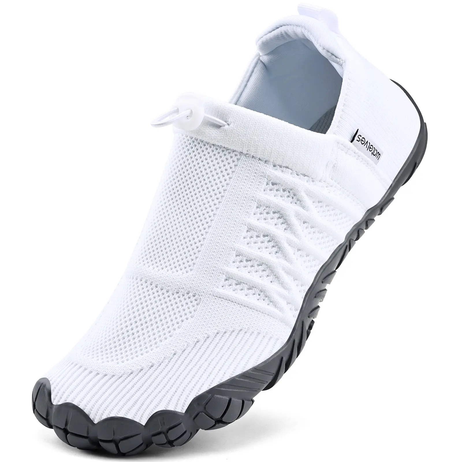 WateLves Barefoot Shoes for Women & Men, Sporty Chic Knit Slip-On Sneakers, Lightweight 0-Drop Water Shoes for Walking & Outdoor Stuff for Adults