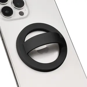 Magnetic Silicone Phone Grip, Comfy Finger Loop Grip Phone Holder, Strong Grip, Easy to Install and Remove, Compatible with Magsafe for iPhone 17/16 Series Android Samsung