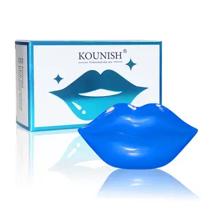 KOUNISH Blue Lip Mask | Firming & Moisturizing Lip Care Patches 20 Patches for a 10-Minute Lip Hydration Ritual