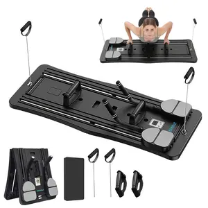 4in1 Fitness Training Board Home Full Body Vitality Exercise Smart Timer Safe Protection Convenient Fold High Elastic Rebound NonSlip Mat