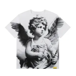 Premium Quality "That's an Awful Lot of Cough Syrup" Unisex Aesthetic Round Neck Shortsleeve Soft Cotton T-Shirt, Angel Graphic Retro High-Street Print, Y2K Hip Hop Menswear Slim Fit Moisture-Wicking Monaco Club Flag Hoodie