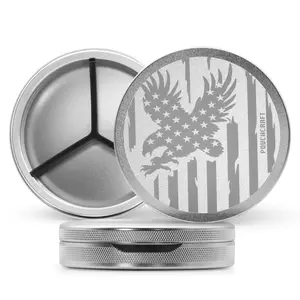 Premium Metal Storage Can - Laser Engraved Aluminum Tin, Metal Can, Portable EDC Container, Gift for Him, Travel-Friendly Organizer, 2-Piece, Tall