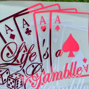 Life’s a Gamble Vinyl Decal Sticker for Automotive & Motorcycle Accessories