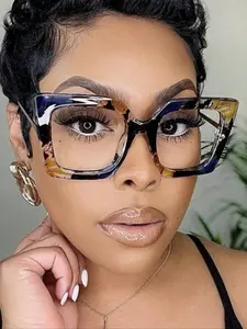 Vintage Trendy Anti-blue Light Eyeglasses/Sunglasses, Retro Cat Eye Frame Eyeglasses/Sunglasses for Women & Men, Fashion Accessories for Daily Life, Stylish Trendy Eyewear