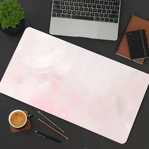 Abstract Cloud Mouse Pad Soft Pink Gaming Mouse Pad Pastel Pink Mouse Pads for Desk Rubber Stitched Edges Keyboard Pad XXL Large Extended Desk Accessories Desk Decor For Office Universal Mouse Pad Non Slip Mousepad
