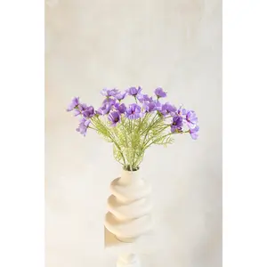 23.6" Lavender Purple Faux Cosmos Flowers – Long Stem Cosmos Bouquet Flowers for Home Décor, Wedding Arrangements & Table Centerpieces