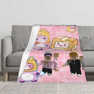 Lankybox Element Flannel Blanket, Soft Polyester Flannel, Perfect for Family, Bed, Sofa, Travel, Camping - All Season Sports Fan Gifts, Sports Fan Gifts | It's Black Friday, School Season for Family, Classmates