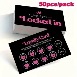 50 Fashionable Beauty Loyalty Cards for Hairdressers, Spas, Retail Stores, Customer Rewards, Promotions, Gift Cards, Business Use