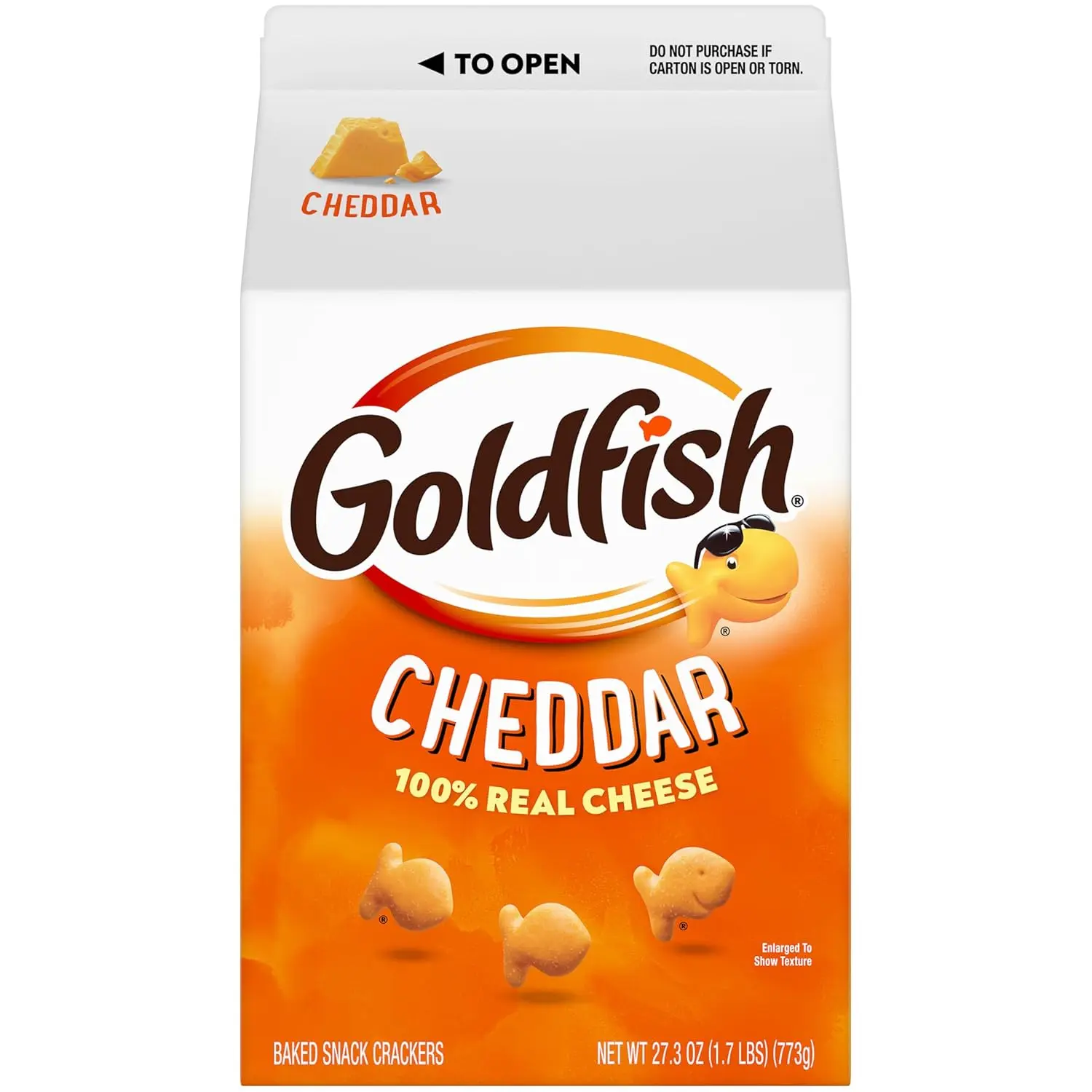 Cheddar Cheese Snack Crackers, 27.3 Oz Carton
