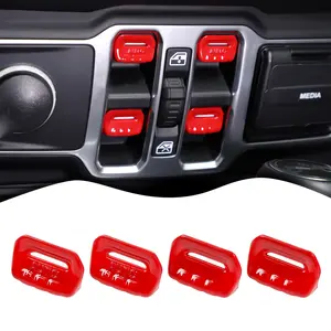 For 2018+ Jeep Wrangler JL JLU Gladiator JT Car Window Switch Button Cover Trim Interior Decals Automotive Replacement