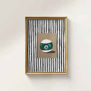 14-Ball Sport Theme Art Print, 9x12 in Physical Pool Ball Paper Wall Decoration, Multi-Size Option, Indoor Decoration, Tube-Shipped Home Decor Poster