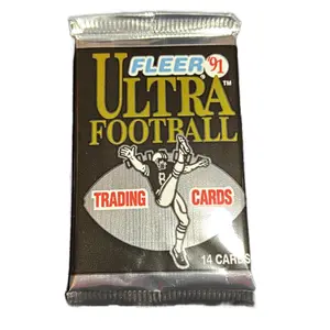 Fleer 1991 Ultra Football Trading Cards Pack - 14 Cards Included - Classic Football Collectible