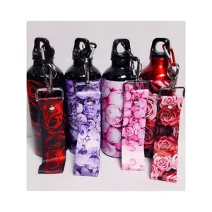 SmZ luxury floral 500 ml travel thermal bottle key holder Lightweight Insulation Stylish Water Bottles Drinkware Tumbler Flasks