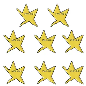 8PCS Star Shaped Brooch, Creative Star Design Brooch, Fashion Accessories for Women & Men, Cute Enamel Pin Suitable for Backpacks, Jeans, Scarves, Hats Decoration, Jewelry outdoorfun