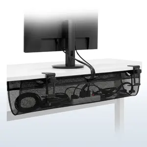 Clamp-on Under Desk Mesh Cable Management