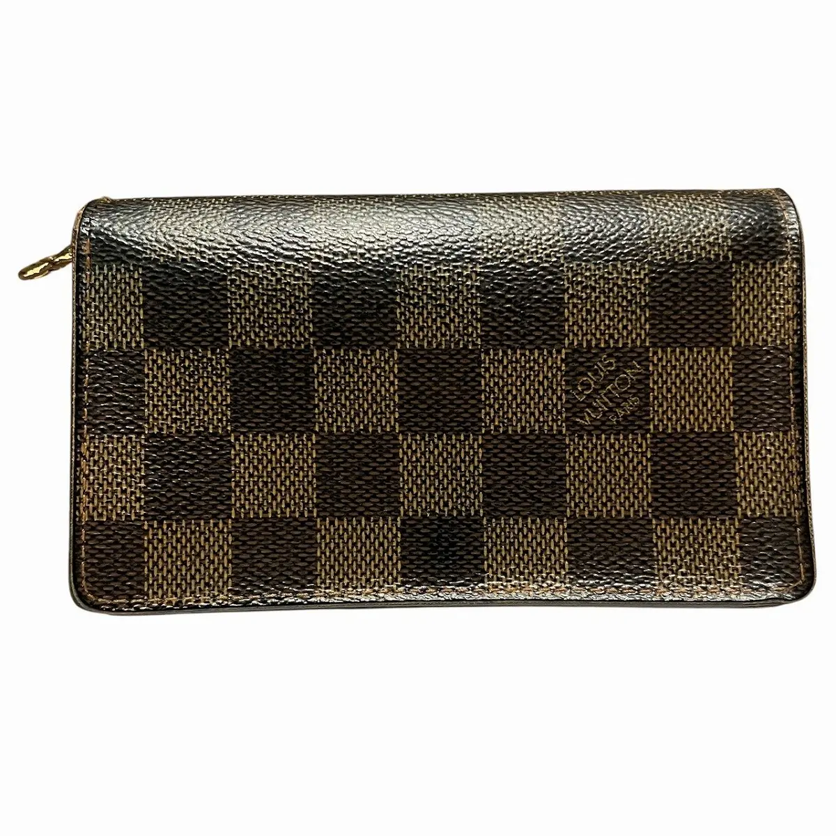 Pre-owned Louis Vuitton Canvas Small Leather Goods Portefeuille Tresor Damier Wallet