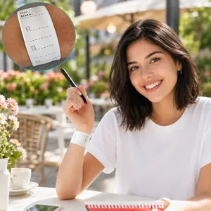 “Reusable Wristband Notebook – PVC Ruler for Students, Teachers & Nurses”