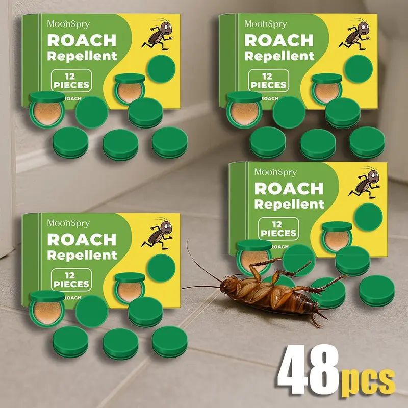 MoonSpry Roach-Control Kit - Powerful Cockroach Gel Bait, Rodent Repellent Pouches, Multi-Surface Microfiber Floor Mop, Anti Cockroach Indoor Insect Control, Insecticidal Solution for Home & Outdoor Use