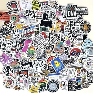 130PCS Funny Saying Sticker Pack - Snarky, Sarcastic Bold Humor Vinyl Waterproof Meme stickers for laptop, computer, water bottle, ipad, phones bumper folding chair sticker pack