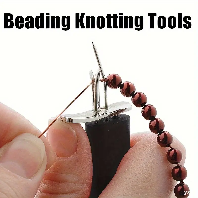 Beading Knotting Tool, Professional Jewelry Making Knotter Tool, DIY Bead Knotting Helper for Bracelet Necklace Making, Jewelry Craft Supplies for Beginner & Craft Lovers