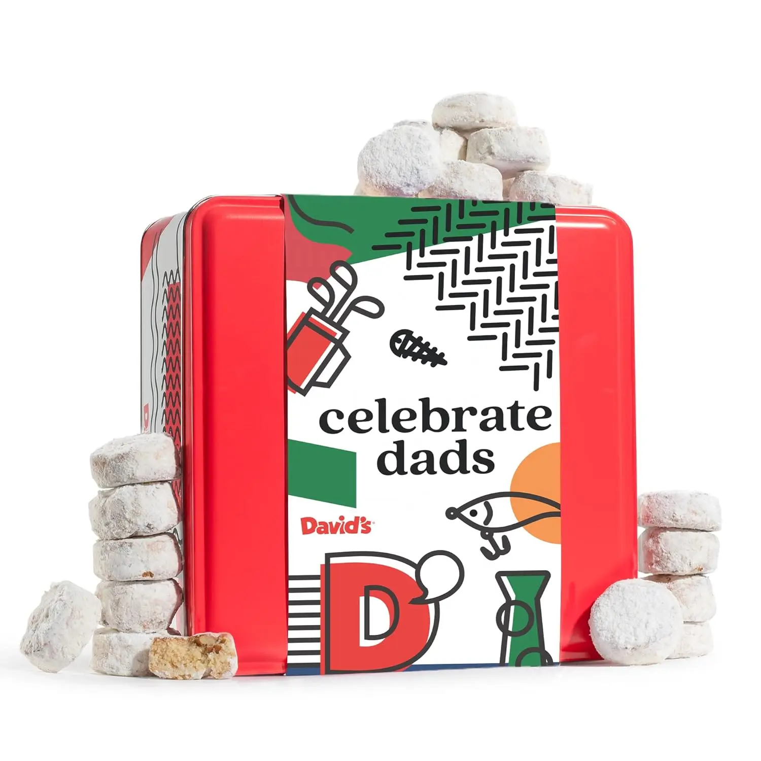 DAVID'S COOKIES Celebrate Dads Butter Pecan Meltaway Cookies - Delicate, Melt-in-Your-Mouth Butter Cookies with Crunchy Pecans, Kosher Certified, Delicious Ideal Cookie Gift Basket For Dads, 2 Lbs