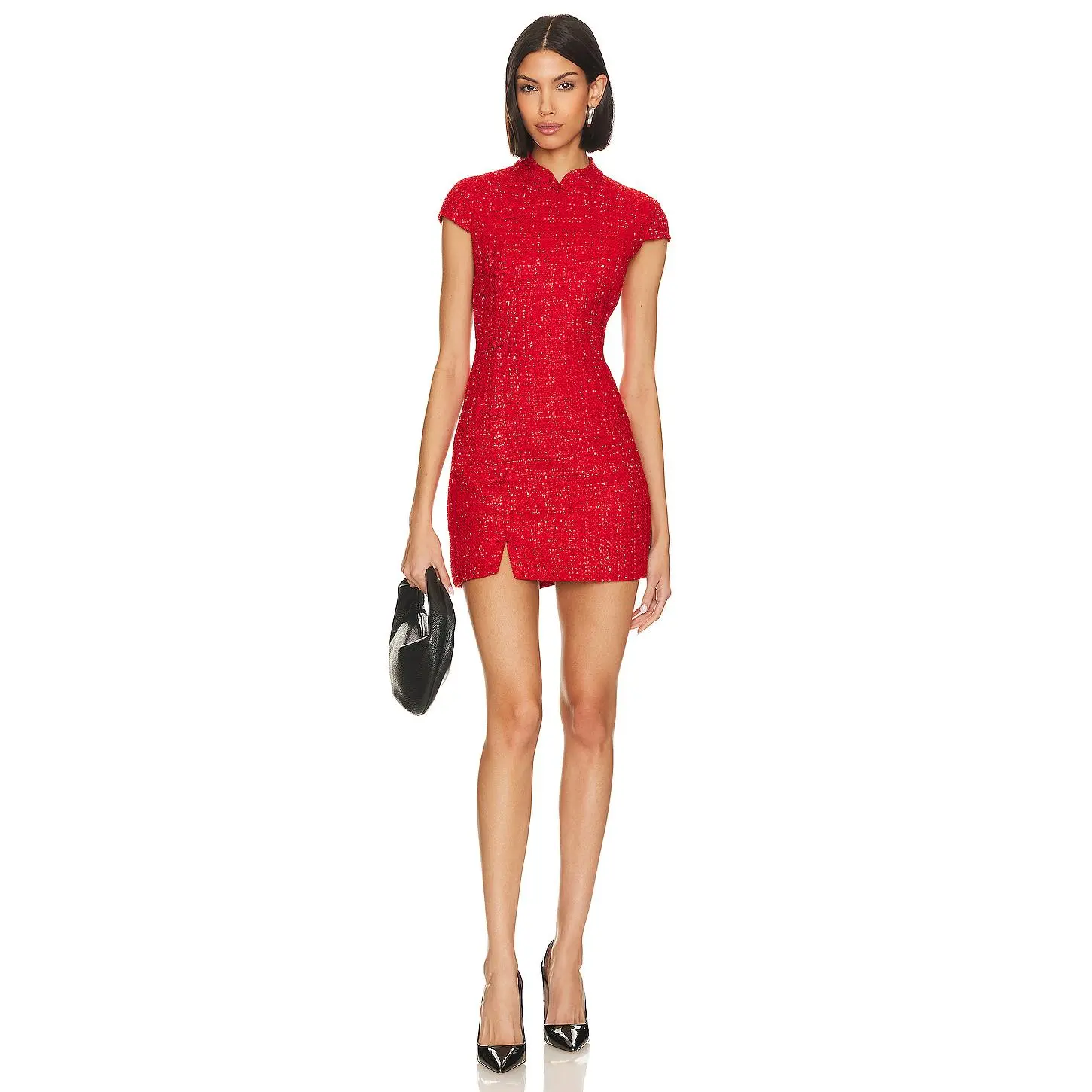 SAU LEE Natasha Dress in Red
