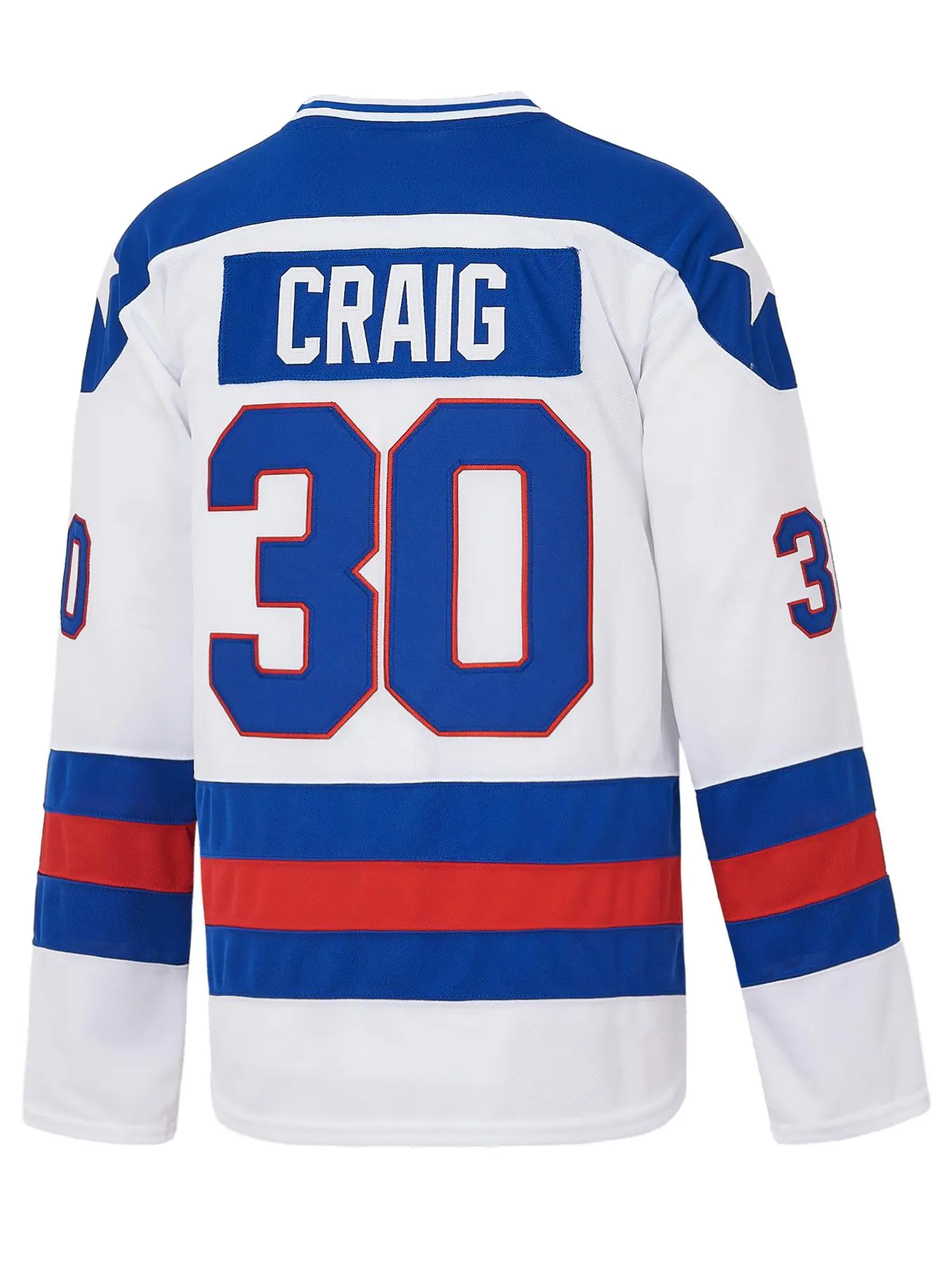 Men's 1980 USA Olympic Team Ice Hockey Throwback Replica Jersey - Embroidered Tackle Twill Lettering, Breathable V-Neck Cut, Athletic Fit Polyester Mesh Shirts, Fitted Unisex Daily Sportswear Top, Athletic Fit Shirts, Daily Wear Sportswear