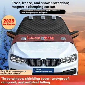 Car Windshield Snow Cover Sun Shade Winter Dust Rain Ice Frost Guard Protector - Durable Design for Winter Weather Protection & Summer sunshade Windscreen Shade Cover