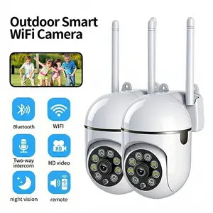 Kgarden 1080P Panoramic Indoor Security Camera, Pan/Tilt Smart Home Cam, Full Color Night Vision, Human Motion Detection, 2-Way Talk, Bluetooth WiFi Connection, 24/7 Recording for Baby Pet Elder Monitoring Safety